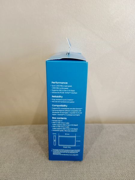 SSD накопичувач Samsung T7 1TB Titan Gray (MU-PC1T0T/WW) t71 фото
