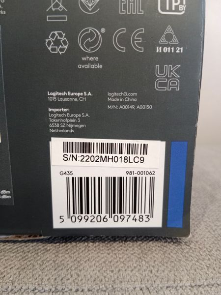 Навушники Logitech G435 LIGHTSPEED Blue (981-001062) G435Blue фото