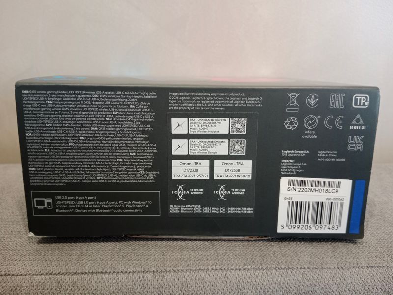 Навушники Logitech G435 LIGHTSPEED Blue (981-001062) G435Blue фото