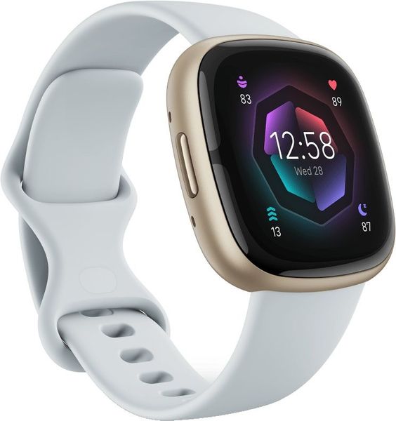 Смарт-годинник Fitbit Sense 2 Blue Mist/Soft Gold (FB521GLBM)  sense2blue фото