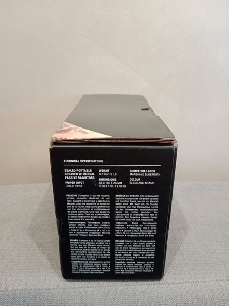 Портативна колонка Marshall Emberton II Black and Brass (1006234) emberton2 фото