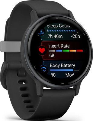 Смарт-годинник Garmin Vivoactive 5 Slate Aluminium Bezel with Black Case and Silicone Band (010-02862-10) vivo5 фото