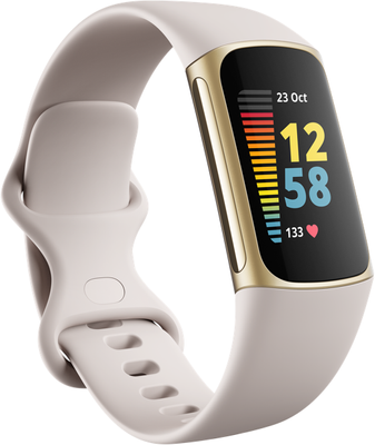 Фітнес-браслет Fitbit Charge 5 Lunar White/Soft Gold Stainless Steel (FB421GLWT) charge5white фото