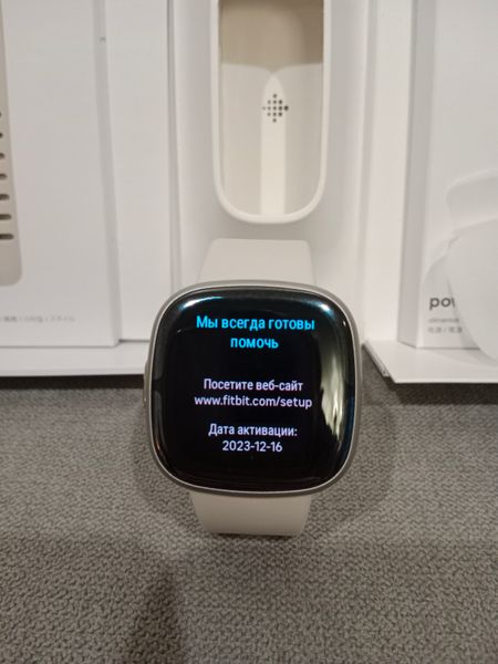 Смарт-годинник Fitbit Sense 2 Lunar White/Platinum (FB521SRWT) !OPEN BOX! Sense2Lunar фото